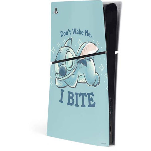 Disney Lilo and Stitch Dont Wake Me I Bite PS5 Slim Digital Edition Console Skin